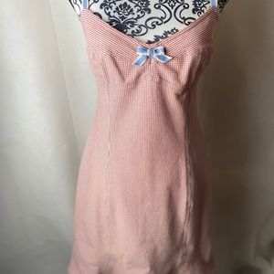 NANETTE LEPORE red, white, & blue gingham dress.